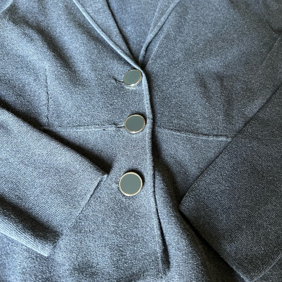 Gray Knit Blazer - Picture 3 of 5